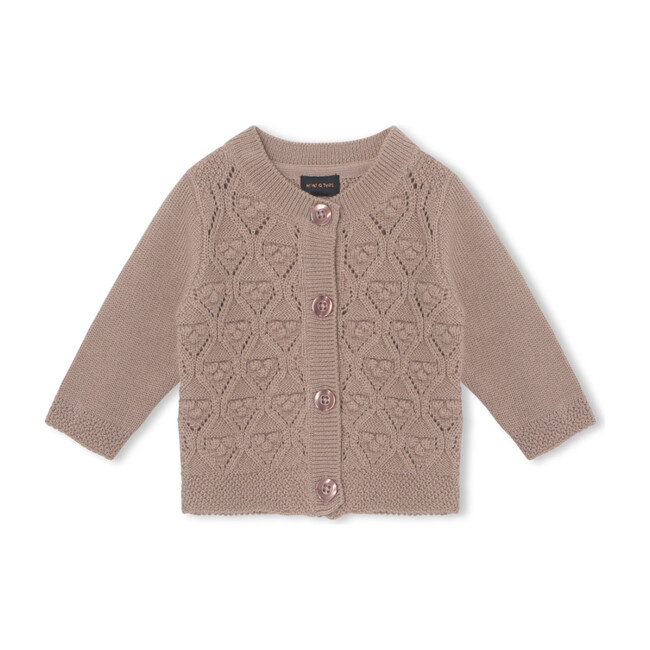 Laerke Merino Wool Cardigan, Muted Lilac - Cardigans - 1