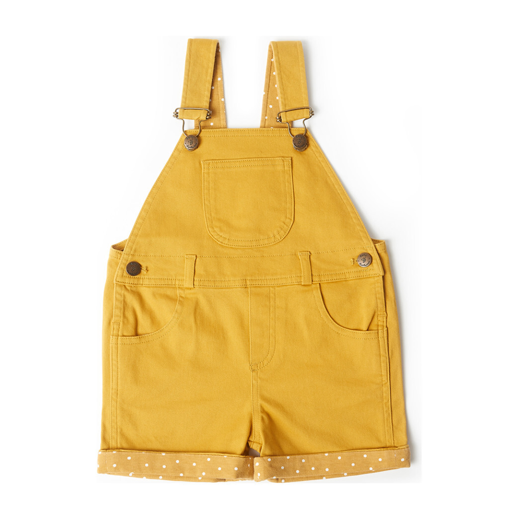 Yellow Denim Overall Shorts Kids Girl Clothing Rompers