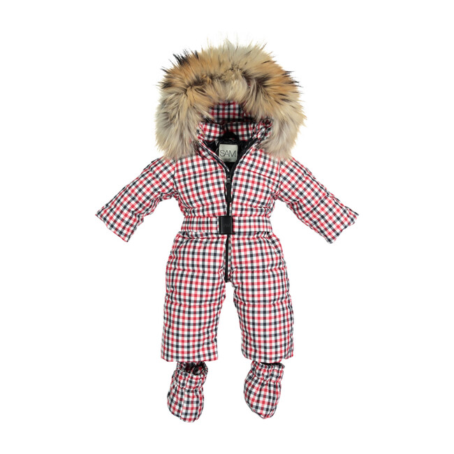 Baby Snowbunny Suit, Gingham - Snowsuits - 1