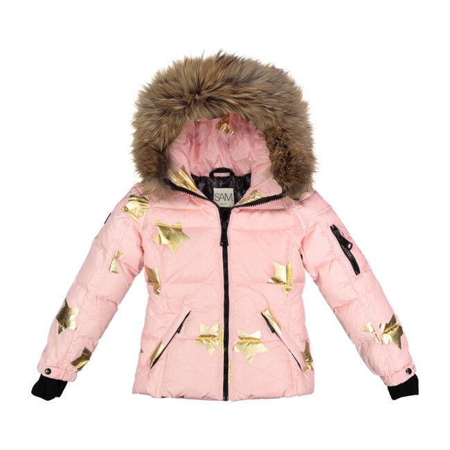 Toddler Star Blake, Pink and Gold - Fur & Faux Fur Coats - 1