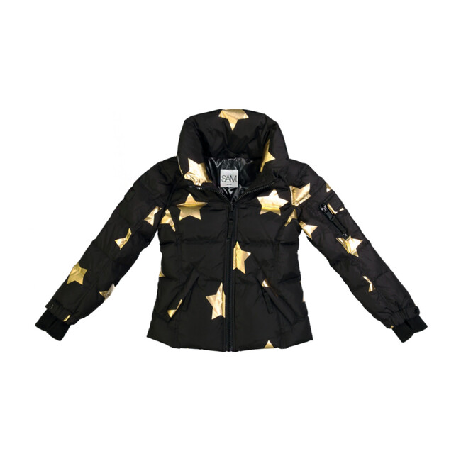 Toddler Star Freestyle, Black and Gold - Puffers & Down Jackets - 1
