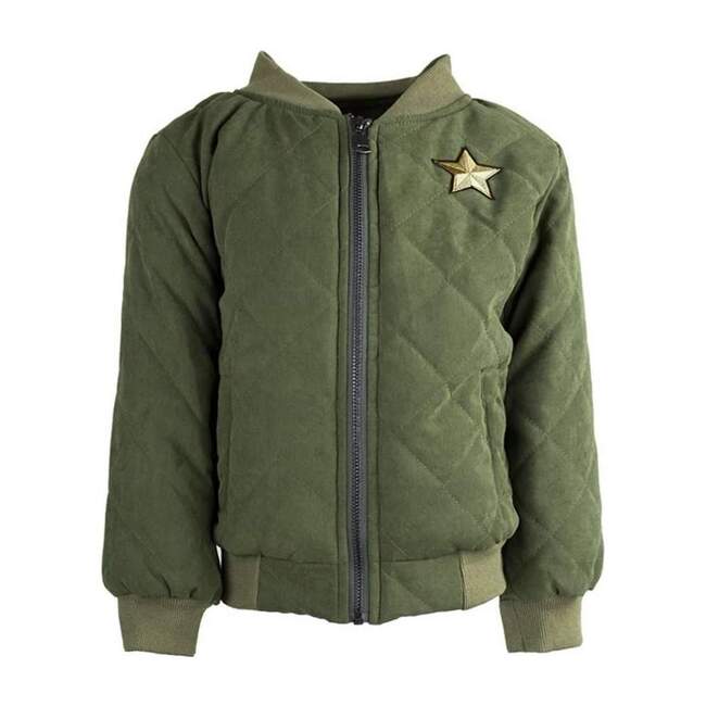 Quilted Army Tiger Bomber, Green