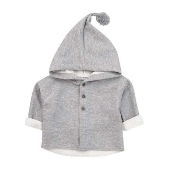 Blas Hooded Jacket, Light Grey - Jackets - 1