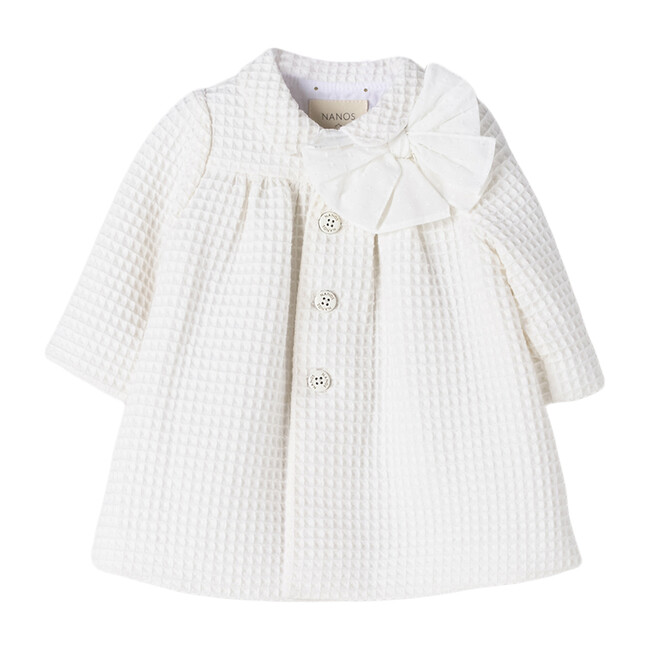 Pique Baby Coat, Ivory - Coats - 1