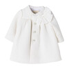 Pique Baby Coat, Ivory - Coats - 1 - thumbnail