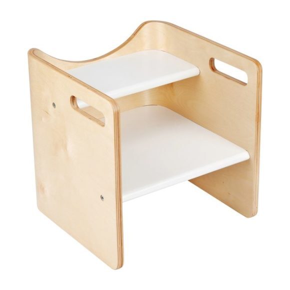 Pogo 3-In-1 Step Stool, Natural/White - Booster Seats - 1