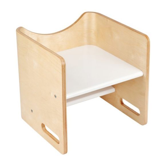 Pogo 3-In-1 Step Stool, Natural/White - Booster Seats - 2