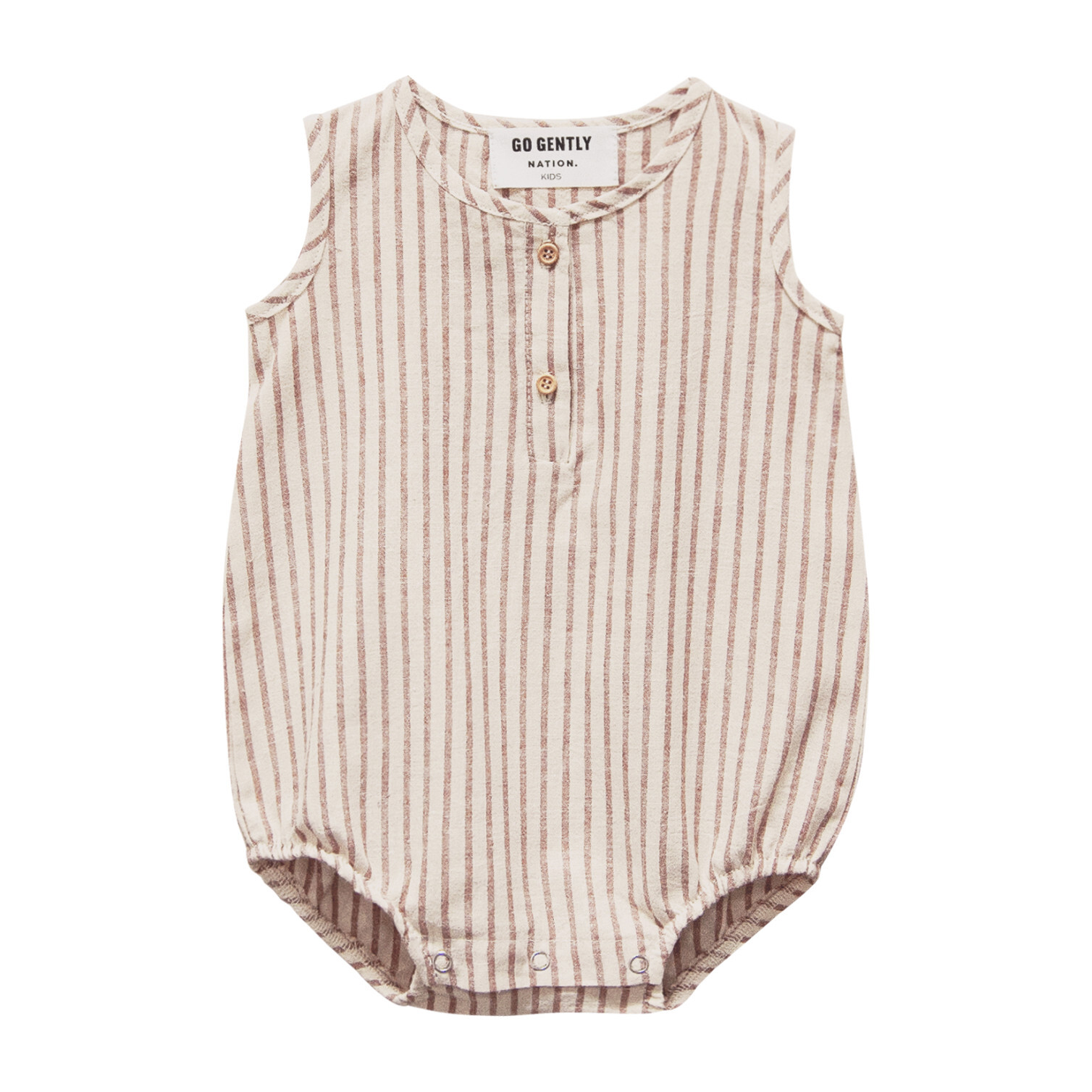 Woven Tank Onesie, Hazelnut