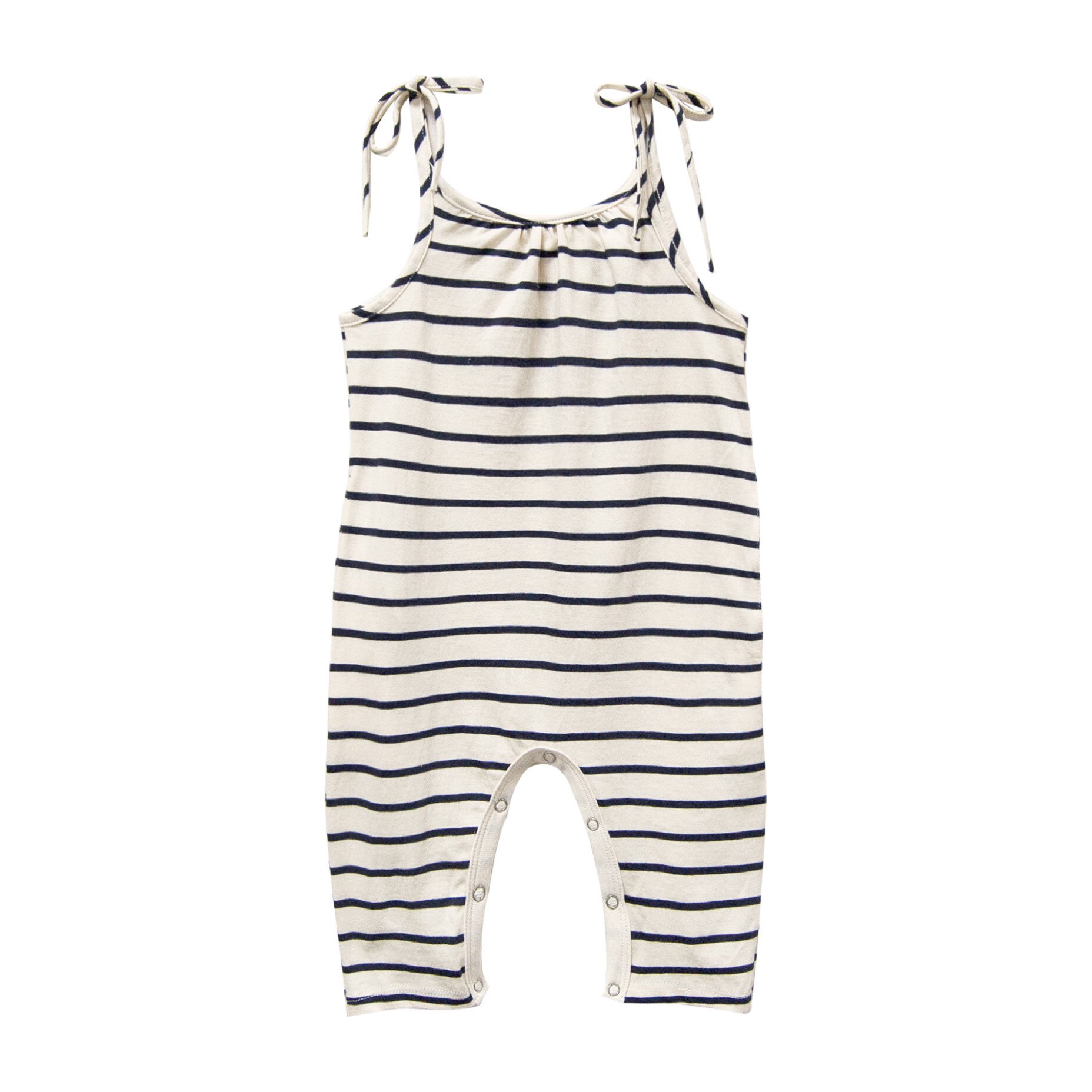Jersey Jumpsuit, Navy Stripe