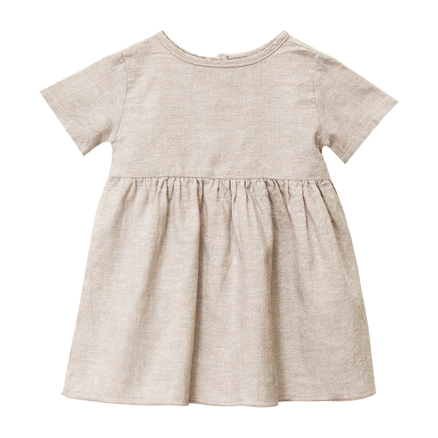 Short Sleeve Prairie Dress, Wheat