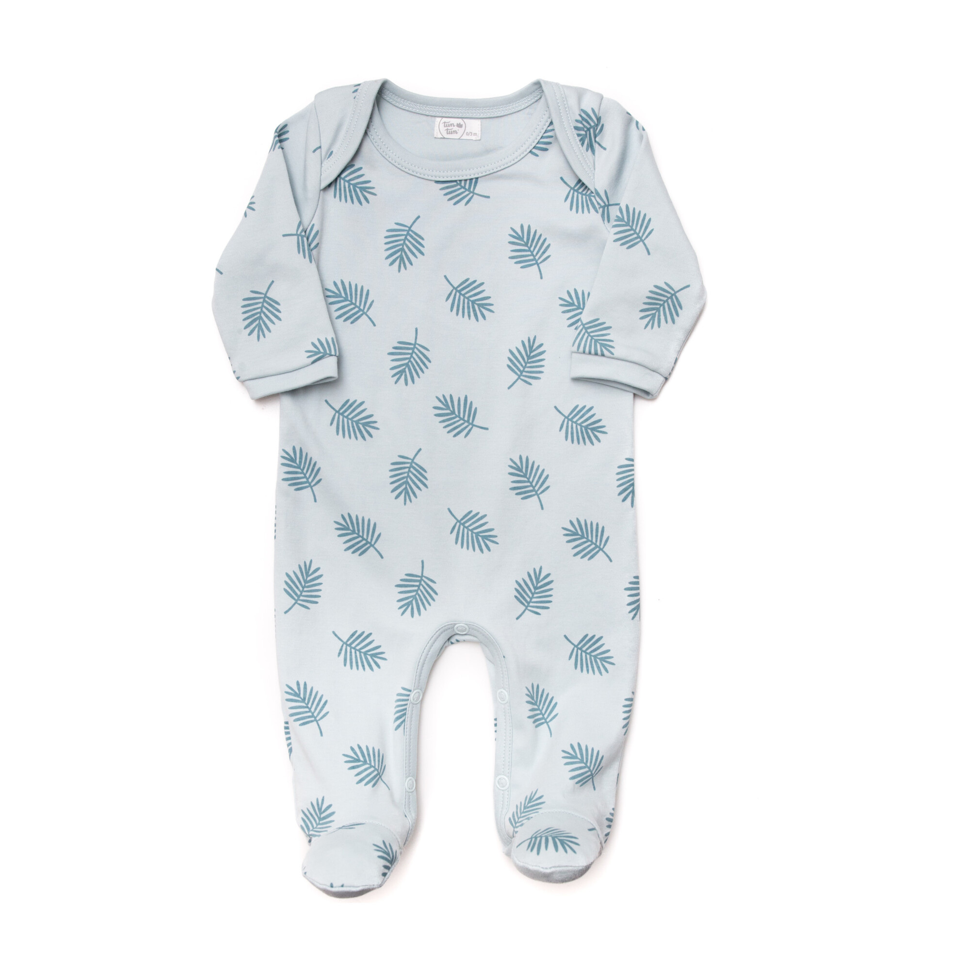 Dotty Knit Footie Set  Light Blue main image 0