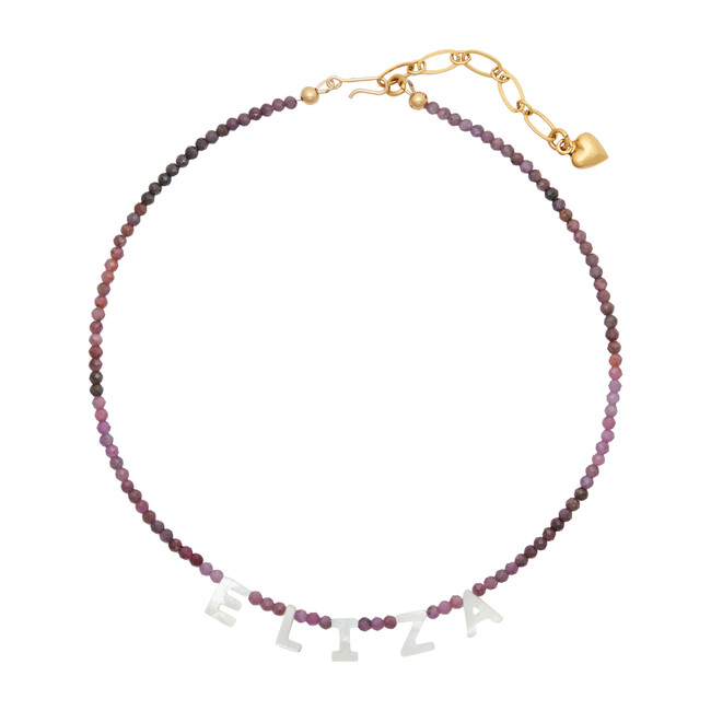 Monogrammable Say My Name Necklace, Purple