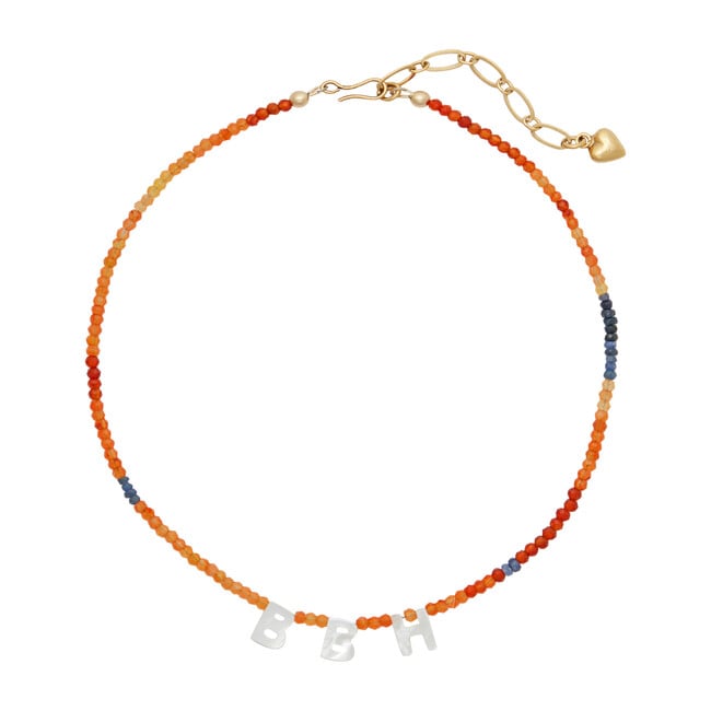 Monogrammable Say My Name Necklace, Orange