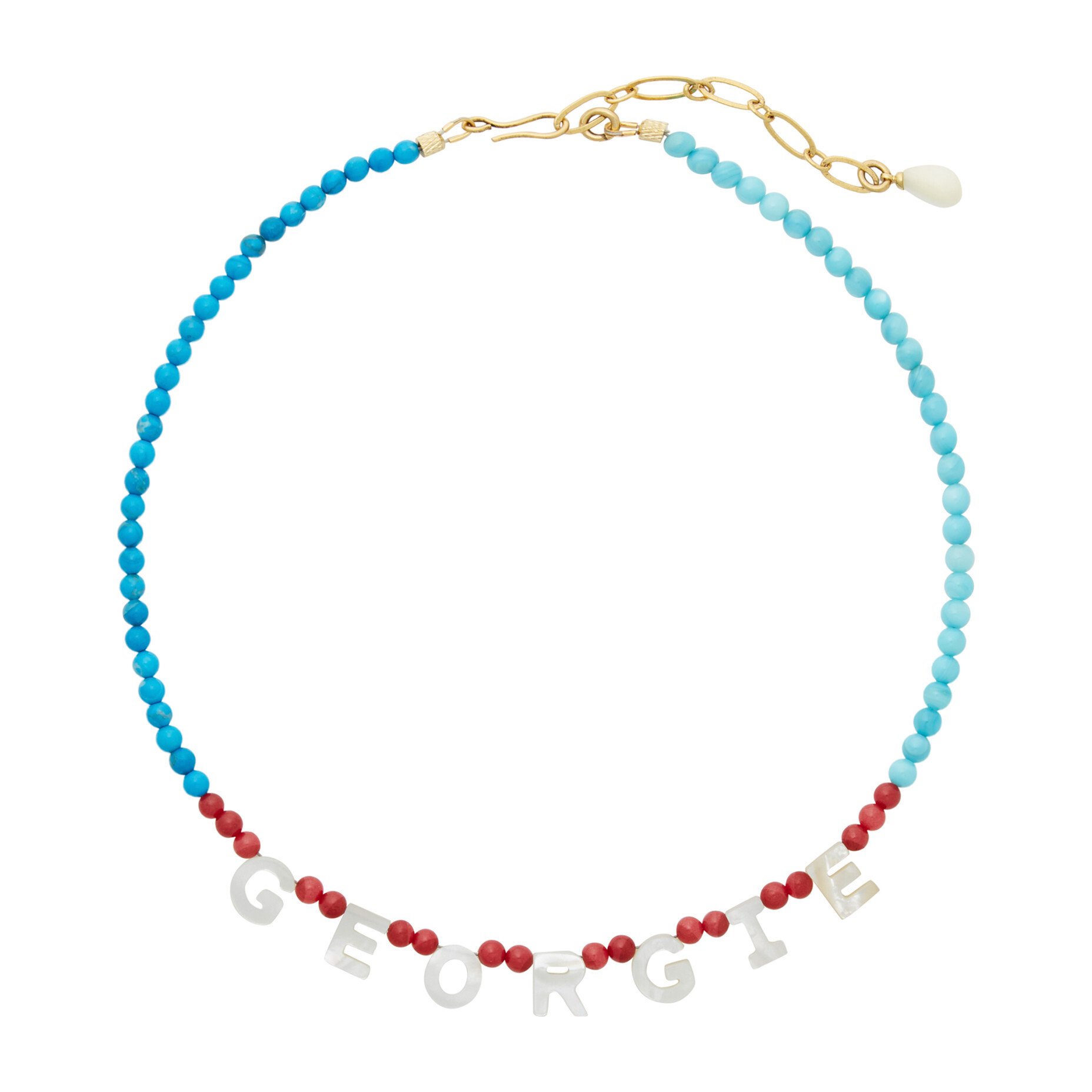 Monogrammable Say My Name Necklace, Nautical