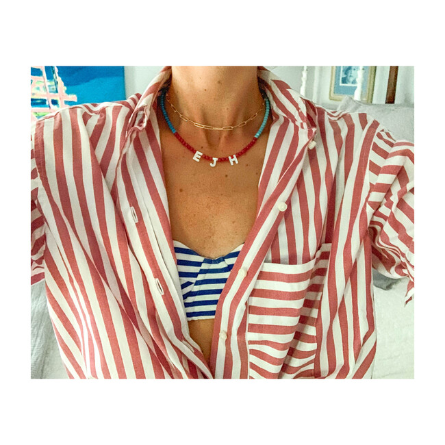 Monogrammable Say My Name Necklace, Nautical