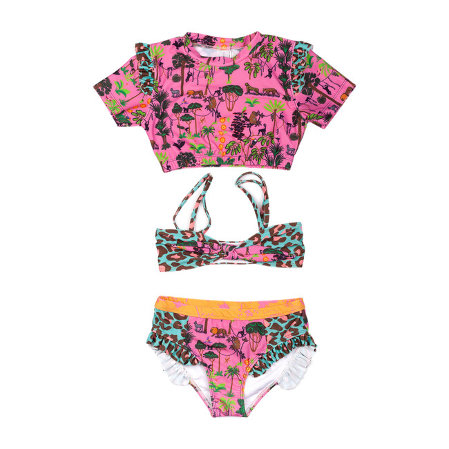 Three Piece Set, Jungle Pink