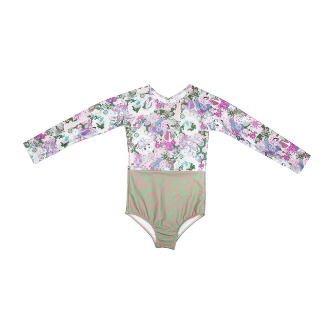 Longsleeve Tie Back One Piece, Violet
