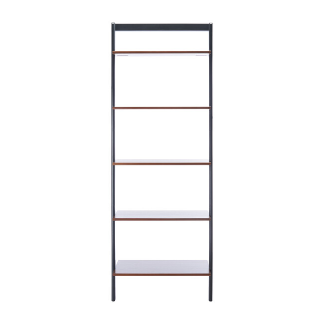 Cullyn 5-Tier Leaning Etagère, Honey Brown/Charcoal