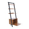 Lavina Shelved 1-Door Etagère, Natural/Charcoal - Bookcases - 3