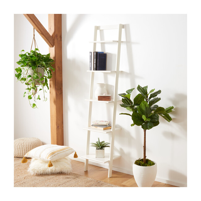 Allaire 5-Tier Leaning Etagère, White
