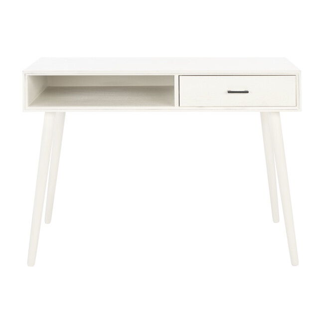 Remy 1-Drawer Writing Desk, Distressed White