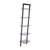 Allaire 5-Tier Leaning Etagère, Honey Brown/Charcoal - Bookcases - 4