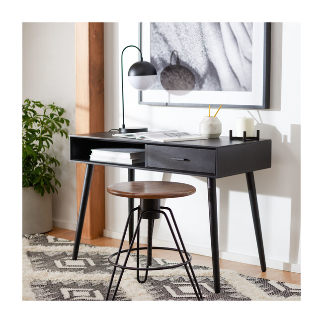 Remy 1-Drawer Writing Desk, Black
