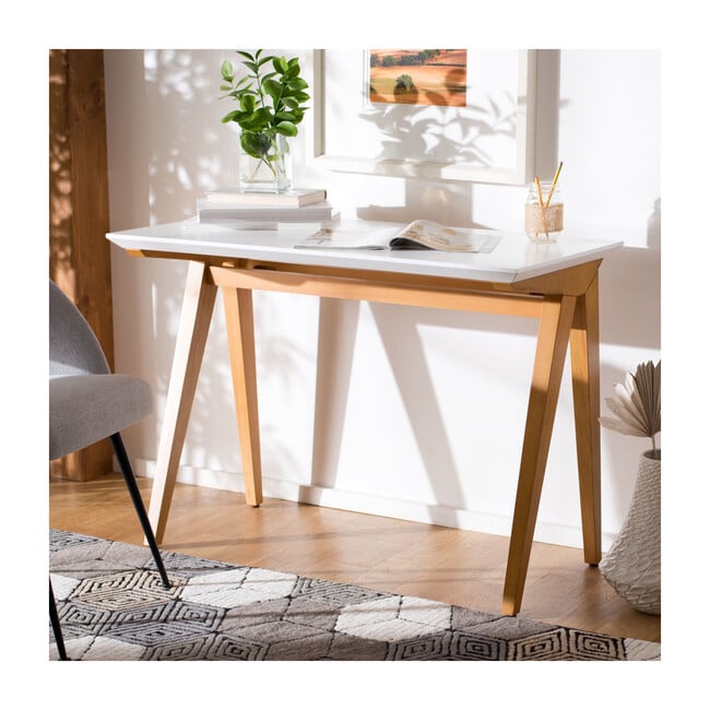 Reid Desk, Oak/White