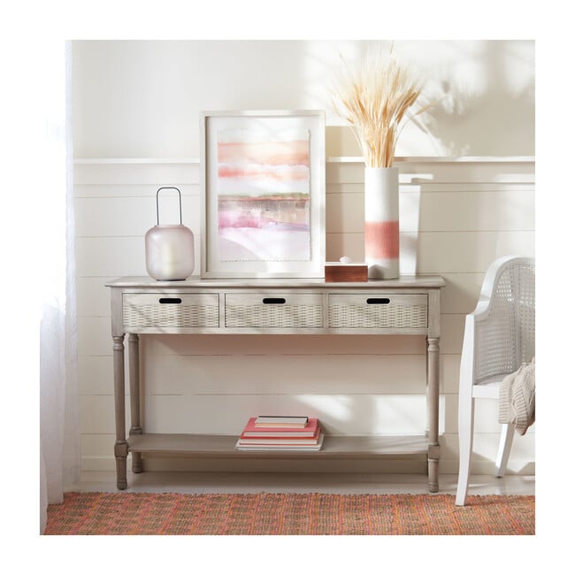 Landers 3-Drawer Console, Greige - Accent Tables - 2