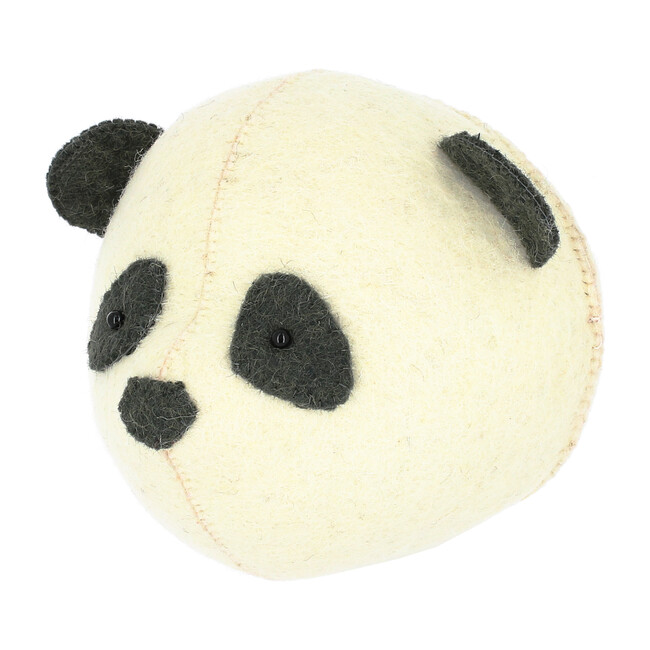 Mini Panda Head, Cream/Black
