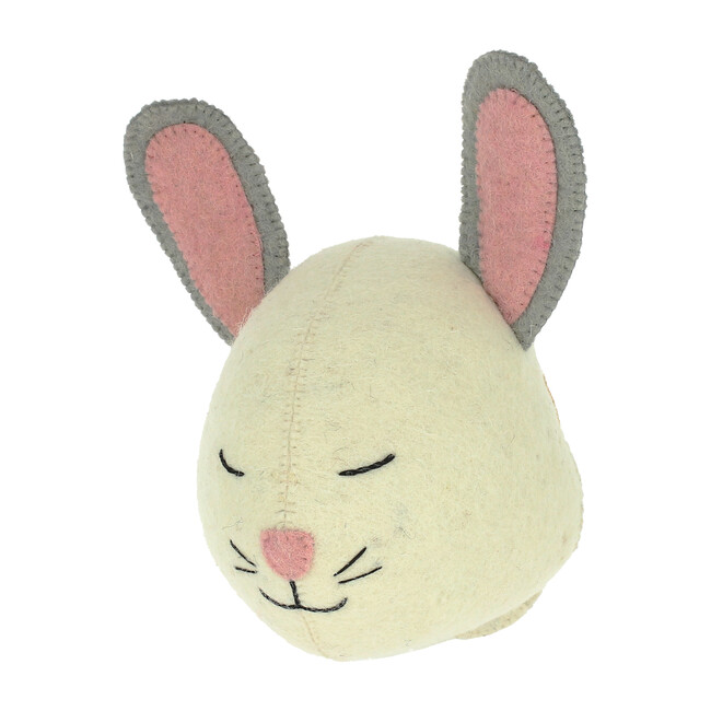 Sleepy Bunny Head, White