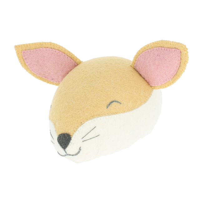 Sleepy Fox Head, Light Tan