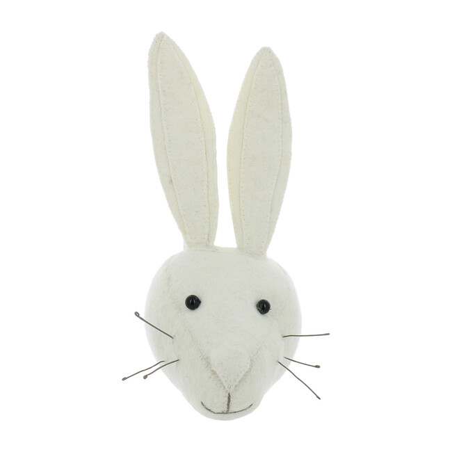 Mini White Rabbit Head, White