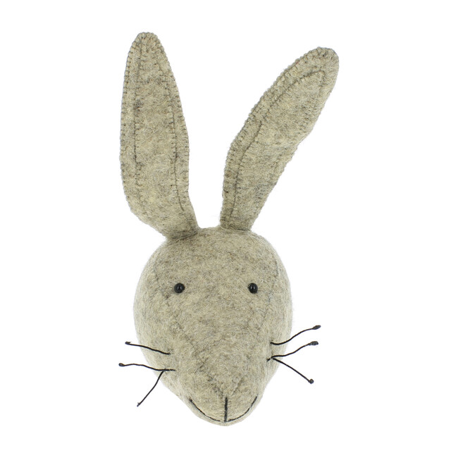 Mini Hare Head, Grey