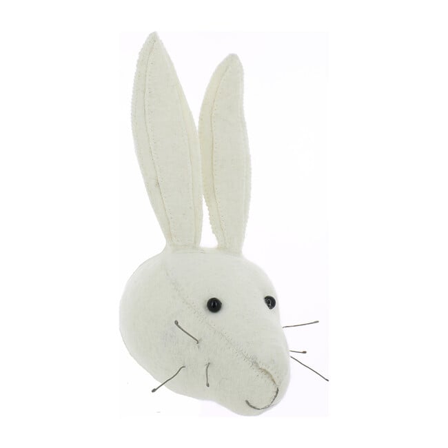 Mini White Rabbit Head, White
