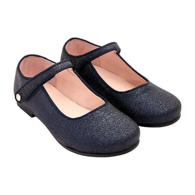 Glittery Mary Janes, Navy Blue