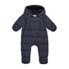 Baby Nylon Snowsuit, Navy Blue - Onesies - 7