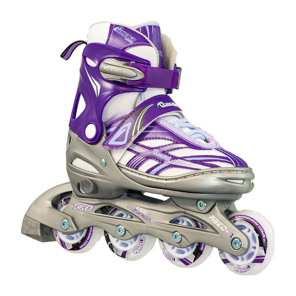 Adjustable Inline Skates, Purple/Silver Chicago Skates Sports