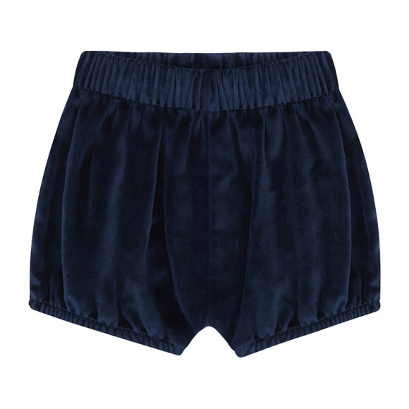 Organic Cotton Velvet Bloomers, Navy Blue Baby Boy Clothing Shorts