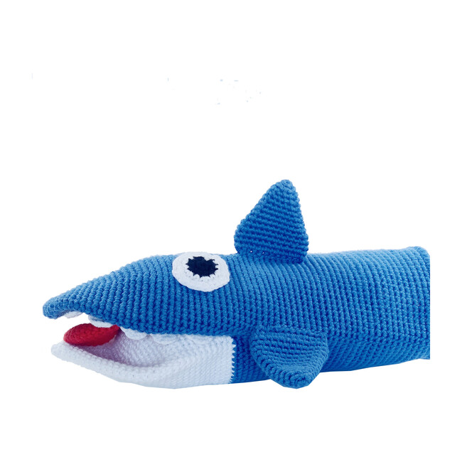 plush shark hand puppet