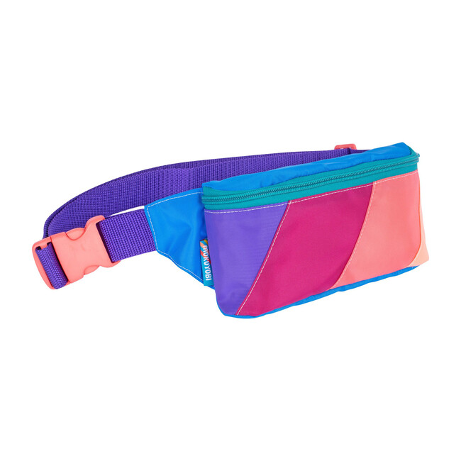 Color Block Fanny Pack, Blue Melon - Bags - 1