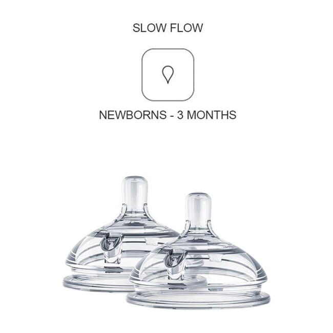 Comotomo Nipple Pack Slow, 1 Hole - Bottles - 1