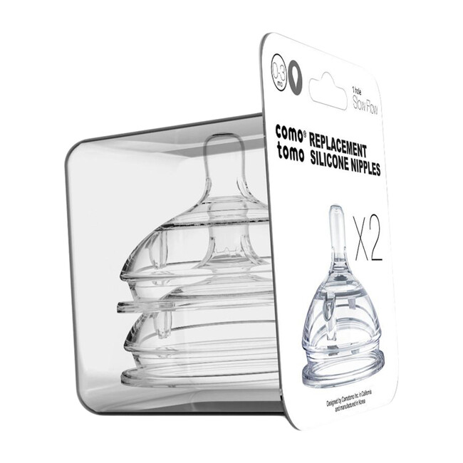Comotomo Nipple Pack Slow, 1 Hole - Bottles - 3