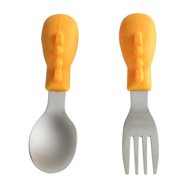 Palm Grasp Fork & Spoon - Lola the Giraffe - Tabletop - 1