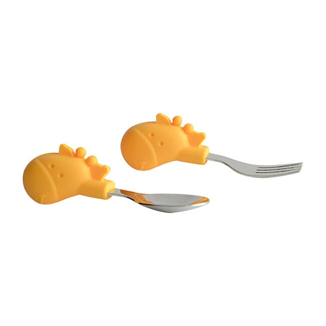 Palm Grasp Fork & Spoon - Lola the Giraffe - Tabletop - 3