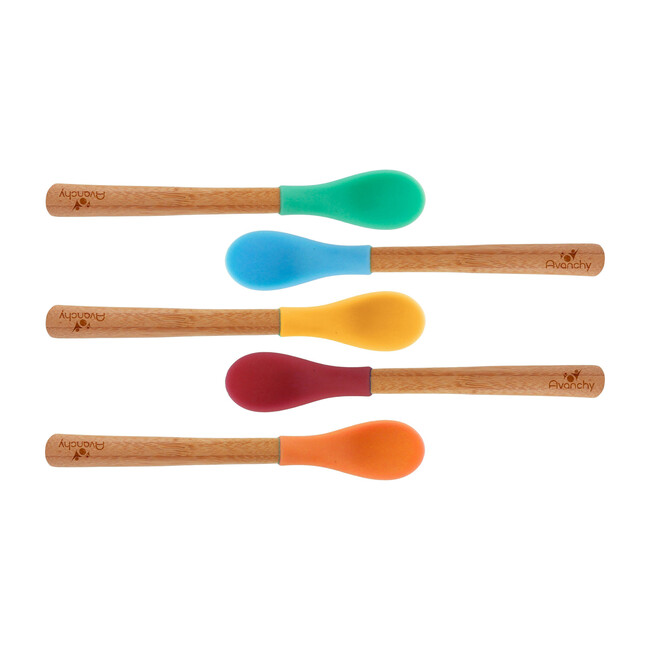 5-Pack Infant Bamboo Spoons, Multi