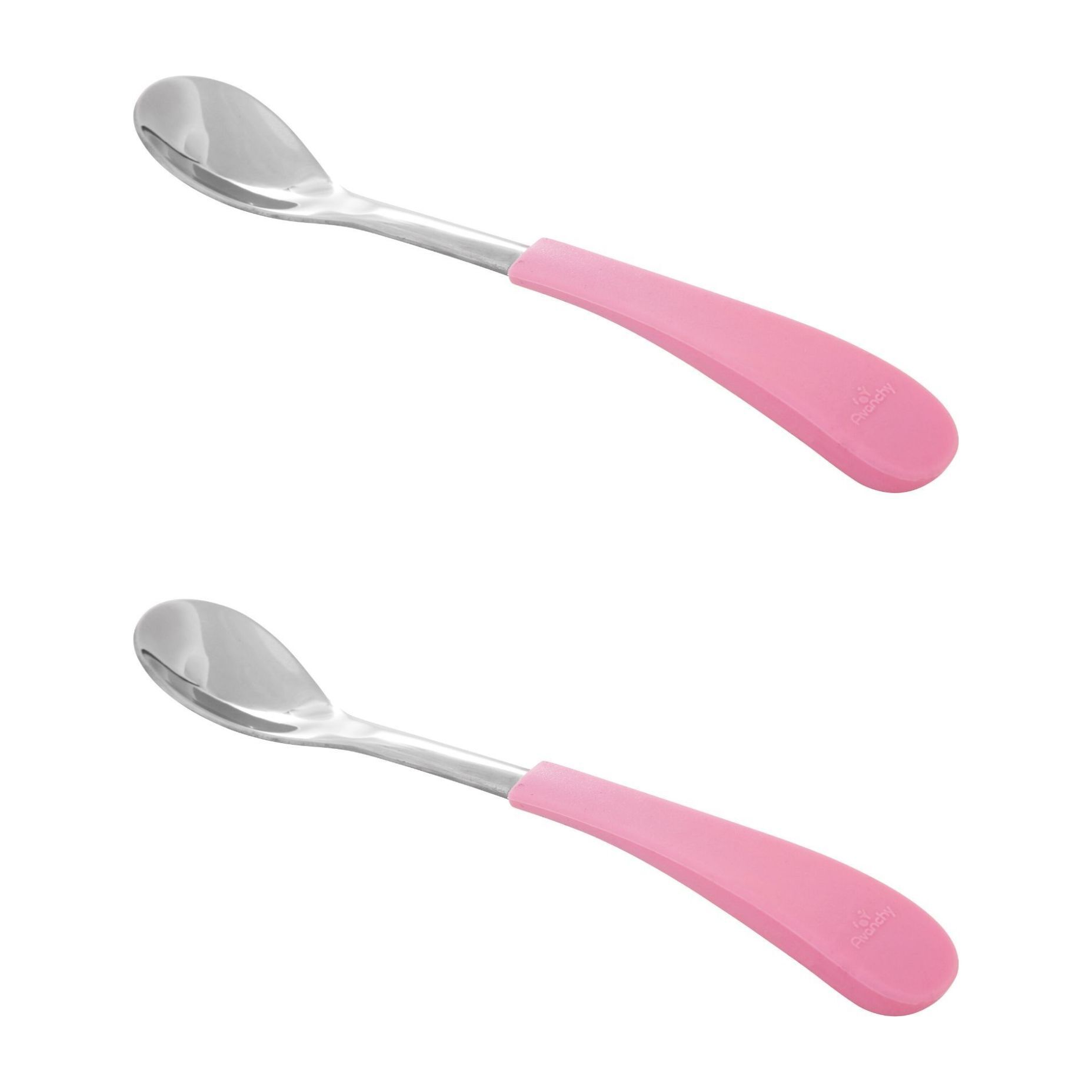 2-Pack Stainless Steel Infant Spoons, Pink - Gear Nursing & Feeding ...