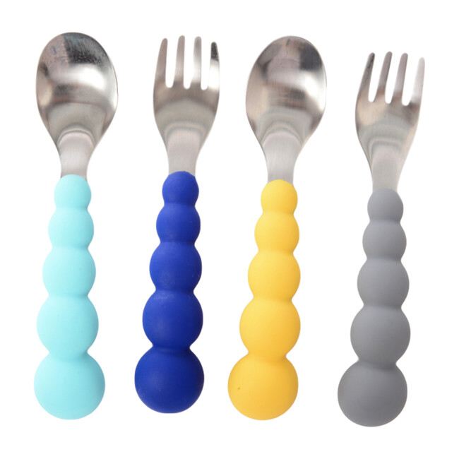 Silicone and Stainless Steel Flatware, Boy - Teethers - 1