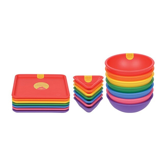 21-Piece Dinnerware Set: Rainbow Assortment - Tabletop - 1