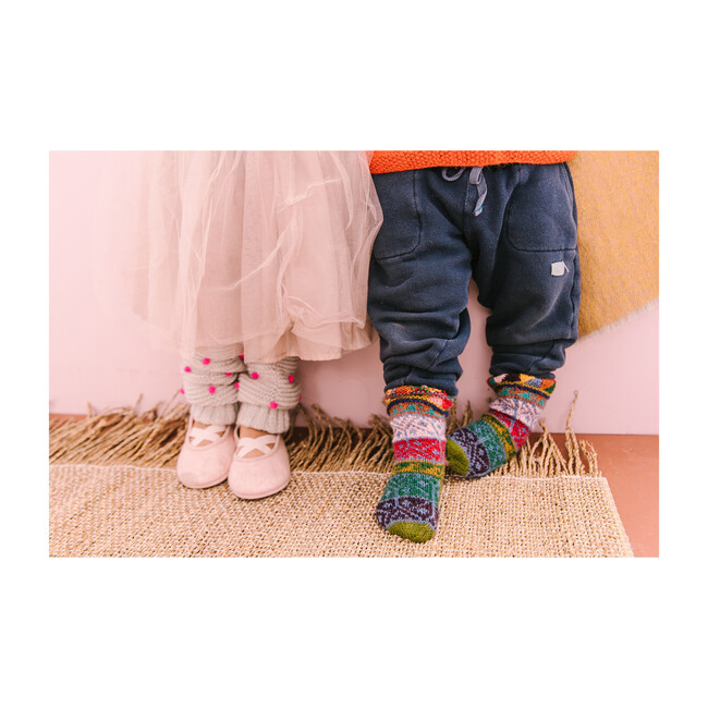 Dot Leg Warmers, Oatmeal